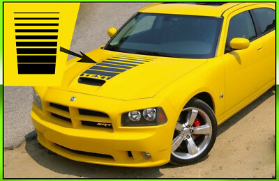 Hood Scoop Racing Stripe Fits 2006-2010 Dodge Charger SRT-8 Daytona Super Bee