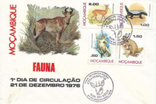 MOZAMBIQUE ✱1976 FDC ✱ FAUNE WWF WILD LIFE