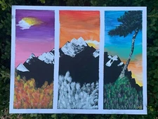 Sunset Mountain Painting