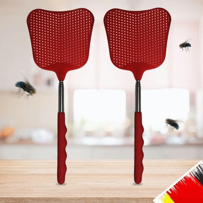 2Pcs Telescopic Fly Swatters Extendable Fly Swatters Retractable Fly Swatter