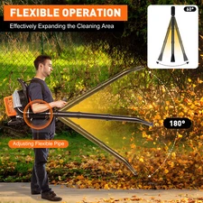 65CC 2-Stroke 850CFM 4.3HP Commercial Backpack Gas Leaf Blower 2024 New Upgraded