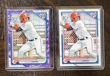 2024 Bowman Dylan Crews 1st Bowman Paper Purple Pattern #'d 013/199 & Base 