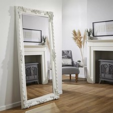 Leaner Mirror Grand Louis Rectangular with White Frame- H 180cmxL 90cmxW 6.5cm