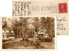 Michigan Gladwin, Mich. 1927 American Flag Type A14  PPC (Real Photo Houghton La