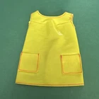 VINTAGE BARBIE FOR TUNIC N TIGHTS CLOTHES 1859 FASHION YELLOW VINYL DRESS RARE!
