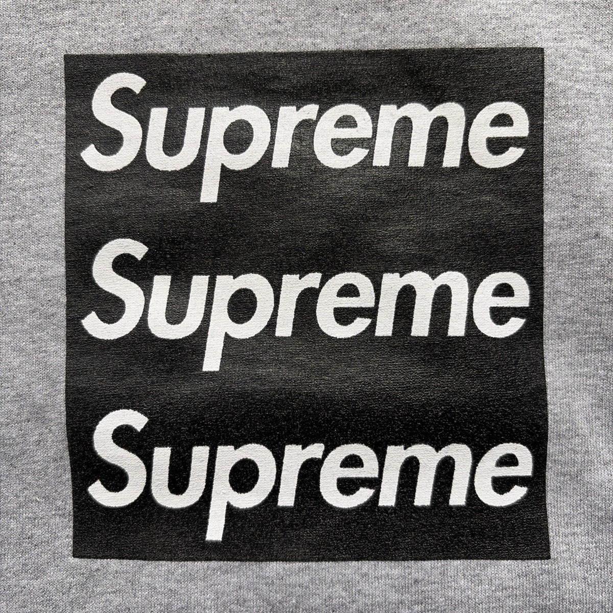 Triple Box Logo AssPizza Size Large 2021 Grey T Shirt New Supreme
