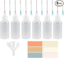 6 Pack Needle Tip Squeeze Bottle 50mL 1.69 OZ , Precision Gun Oil Bottle, Needle