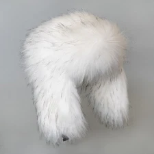 Winter Earflap Cap Outdoor Womens Trapper Hat Faux Raccoon Fur Warm Fox Fur Hats