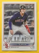 Jarren Duran 2022 Topps Update Series Rookie Debut Card #US118 RED SOX (Base)