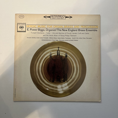 Heroic Music for Organ, Brass and Percussion Power Biggs Vinyl Record Nm #466