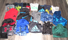 17 Pc UNDER ARMOUR ADIDAS NIKE Lot Boy's Sz 6 7 Hoodies Jackets Shirts Athletic