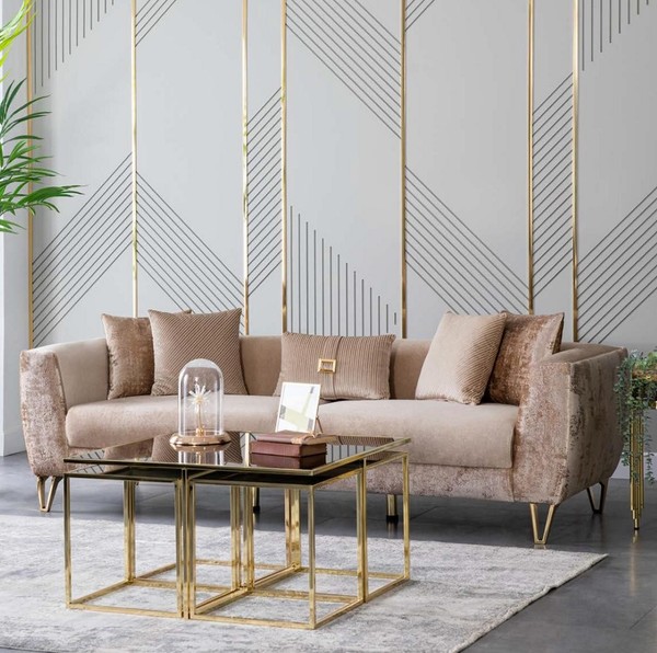 Big Sofa Dreisitzer Couch Design Couchen MöBel Wohnzimmer Stoff Sofas-image