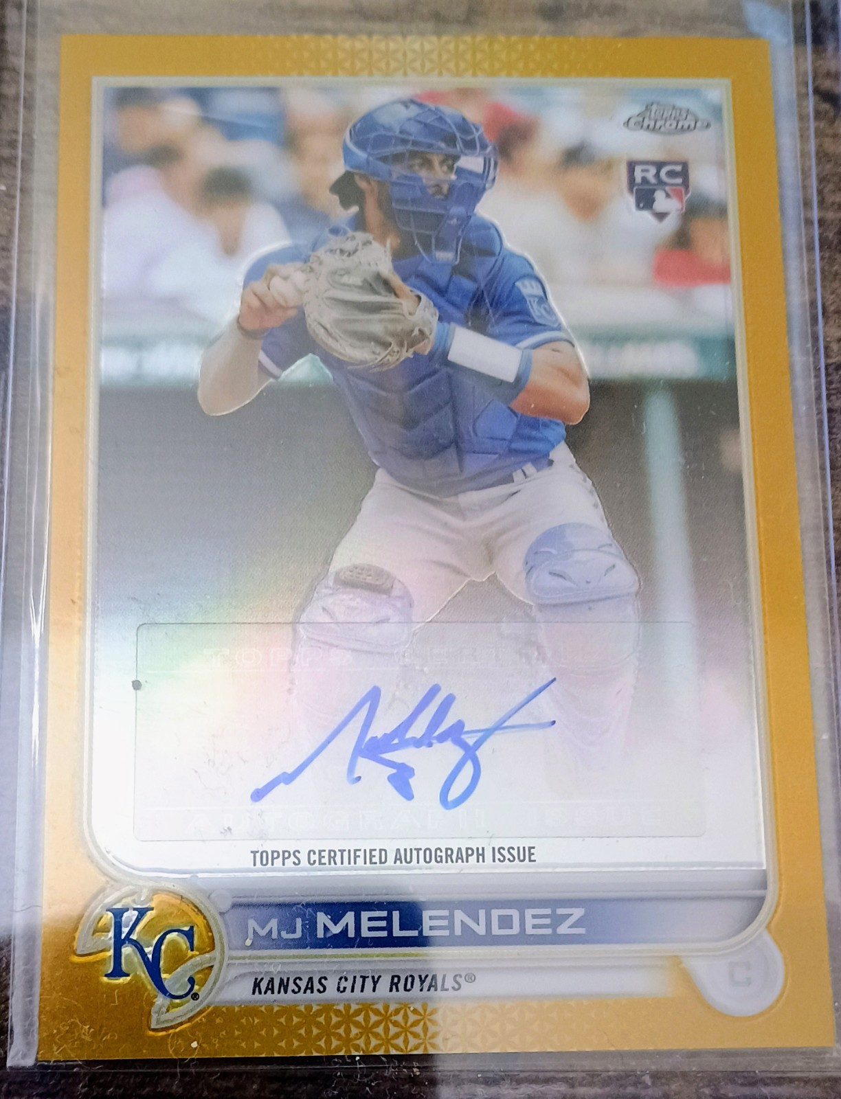 âš¾ 2022 Topps Chrome Update MJ Melendez GOLD Refractor /50 Rookie Auto Royals RC
