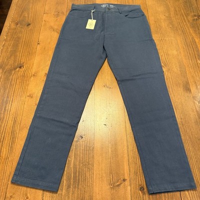 Alex Crane Canvas Cham Pants 31x30 Blue Cotton Twill Button Fly NWT