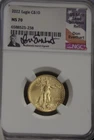 2022 US 1/4 oz $10 Gold Eagle NGC MS70 Everhart Signed.