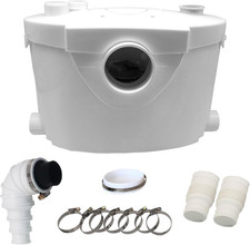 Trituratore WC Maceratore Pompa 400W, Pompe per Fognature Sanitarie 145L/Min 4 I