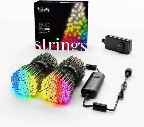 Twinkly Strings 600 LED RGB+White, LED Light String, in-outside Smart LED Lights
