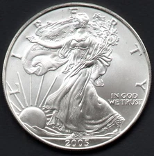 2005 AMERICAN SILVER EAGLE - 1 oz .999 FINE SILVER - ONE DOLLAR - FREE SHIPPING!