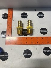 3/4" Barb x 3/4" NPT Male Brass Hose Fitting Adapter Lot Of 2 New