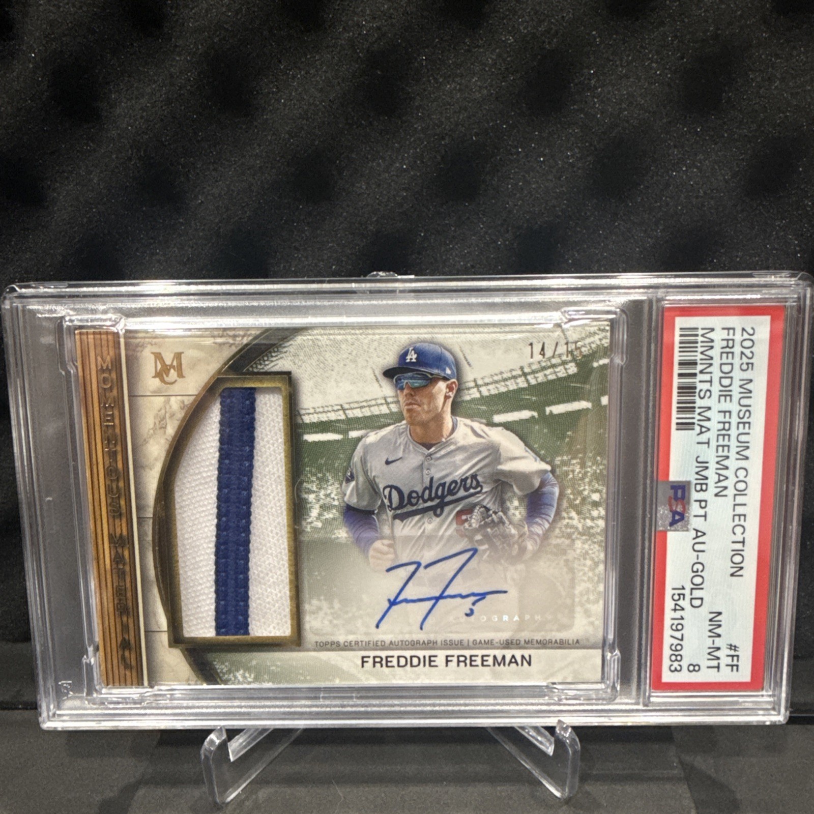 2025 Topps Museum Collection - Jumbo Patch Auto Freddie Freeman #MMJPA-FF  /15  view 3