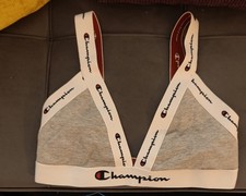 Image of Champion Sports Bra, White & Grey Small