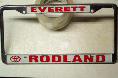 Rodland Toyota Everett WA Metal License Plate Frame