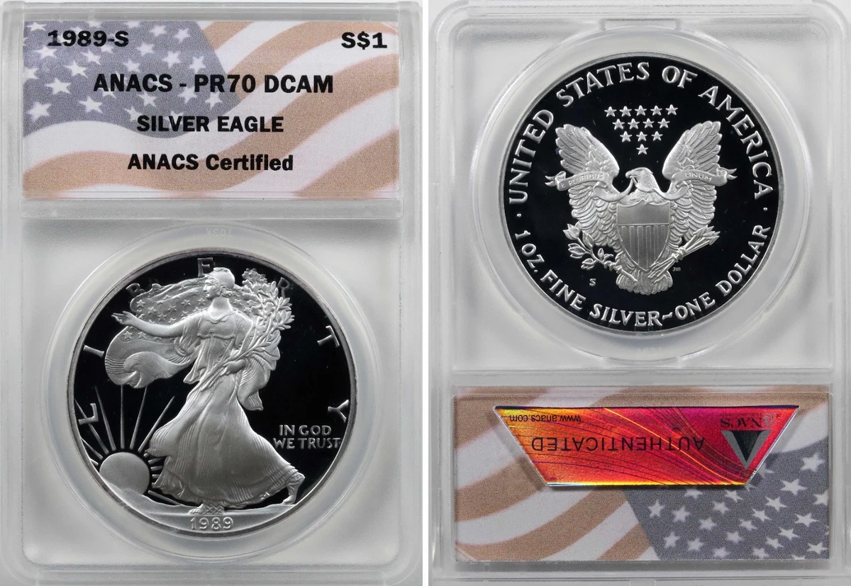 2013年 ANACS PR70 DCAM ハーフダラー銀貨 American Eagle PR 70 Graded Proof ANACS Certified Silver Bullion
