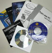 Casio CASSIOPEIA E-100 Palm Size PC Booklets and Software Lot ONLY