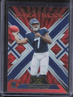 2022 Panini XR Malik Willis IMG-3 Impending Greatness Rookie Orange /49