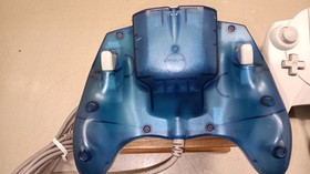 Sega Dreamcast Controller Lot Of 2. Original White & Blue Mad Catz. FOR PARTS