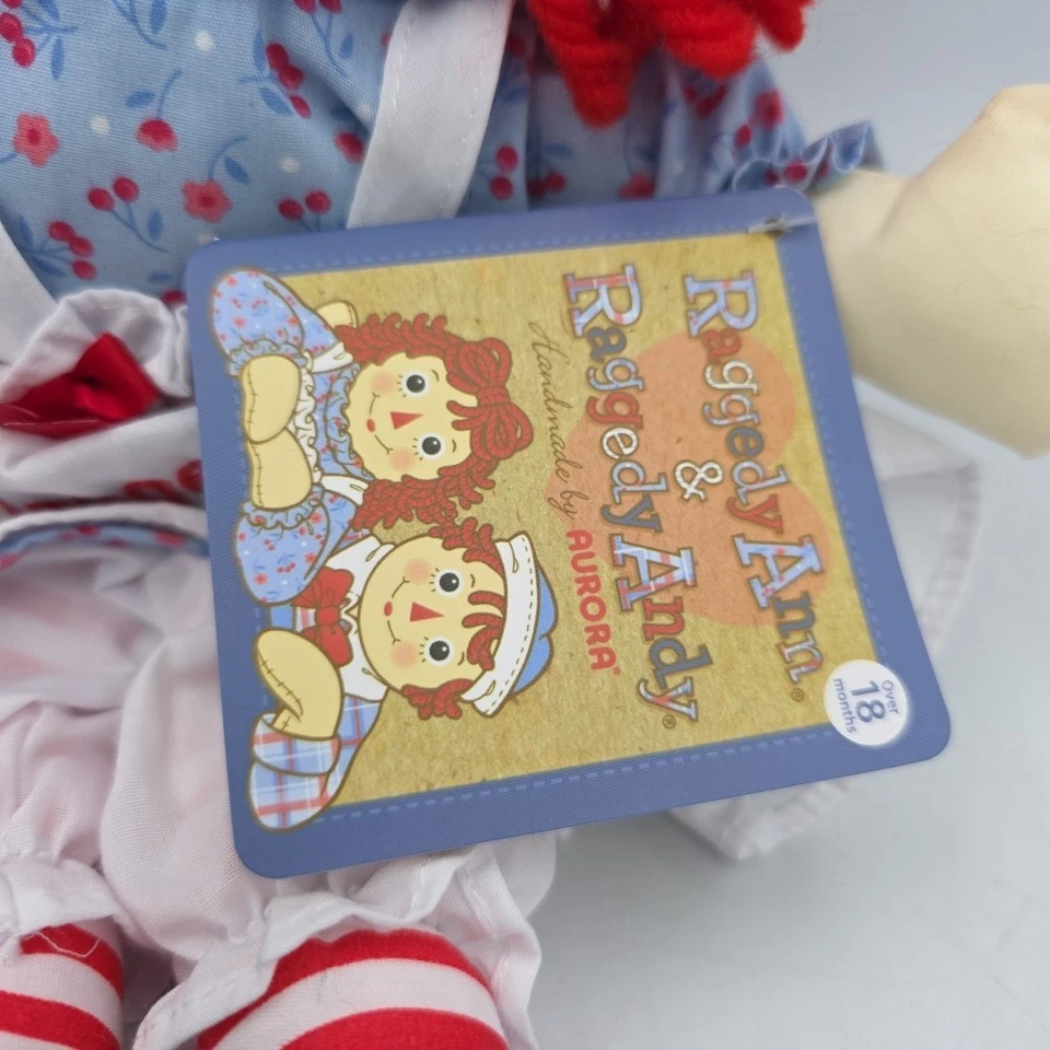 Raggedy Ann Classic American Rag Doll  Hasbro Aurora 12” Plush With Tags NANCY - Image 4 of 4
