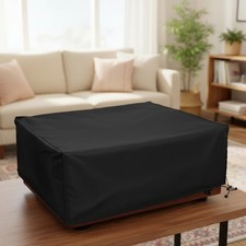 Stylish Black Turntable Covers, 2 Pack for Dust  Water Protection   18x15x5.5"