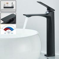 Schwarz Waschtischarmatur Hoch Wasserhahn Bad Mischbatterie Waschbecken Einhebel