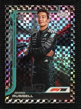 2025 Topps Chrome Formula 1 F1 Drivers Checker Flag Refractor George Russell 0b3
