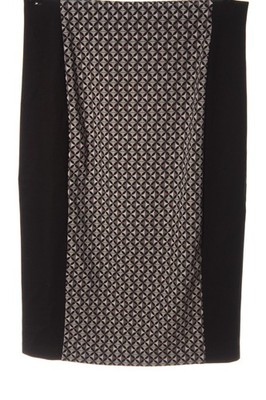 MARKS AND SPENCER Midirock Damen Rock Gr. DE 40 schwarz-weiß-hellgrau