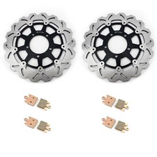 For Kawasaki Front Brake Discs Pads ZX-6R ZX636 2005-2006 ZX-10R Ninja 2004-2007