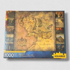 Aquarius The Lord Of The Rings Middle Earth Map Puzzle 1000 Pieces NEW