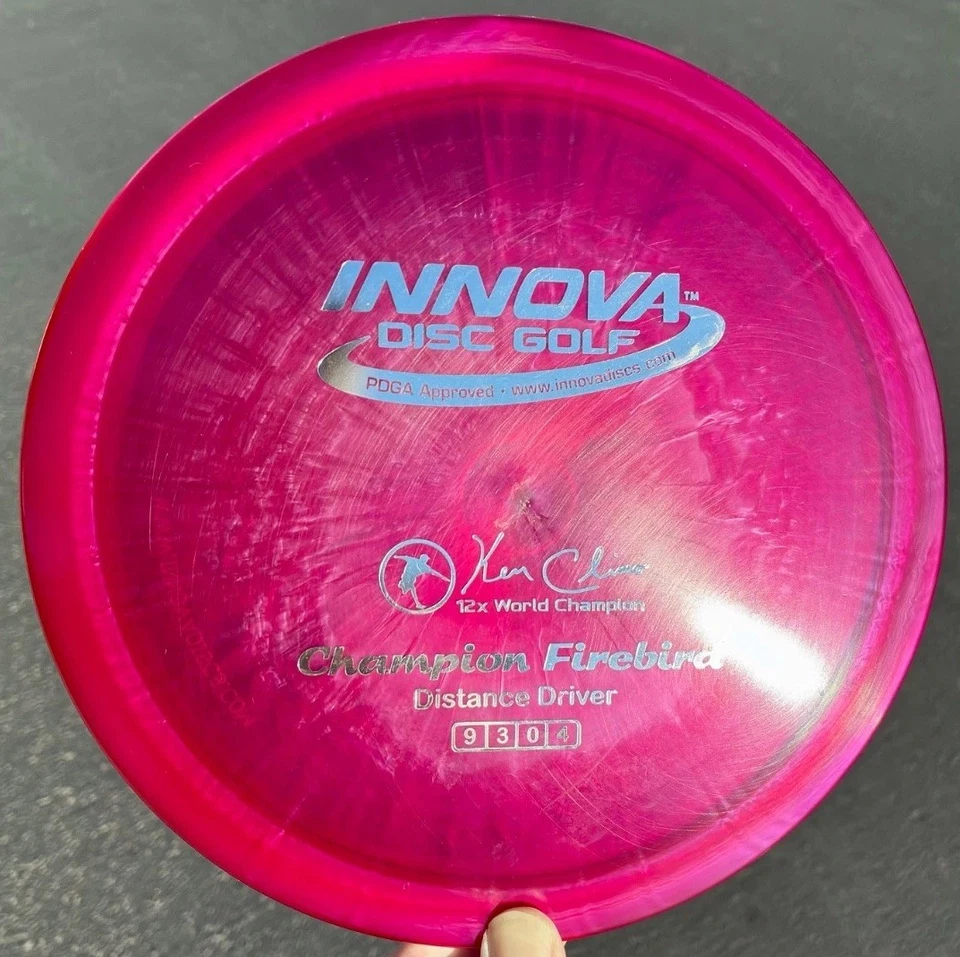 Innova Champion Firebird RARE - Penned - Stiff - Flat - Pearly 12x KC Disc Golf - Image 4 of 4
