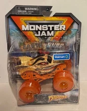 Monster Jam Dragon Earth Vs Surf Truck HTF 1/64 Diecast Walmart Series 2 NEW!