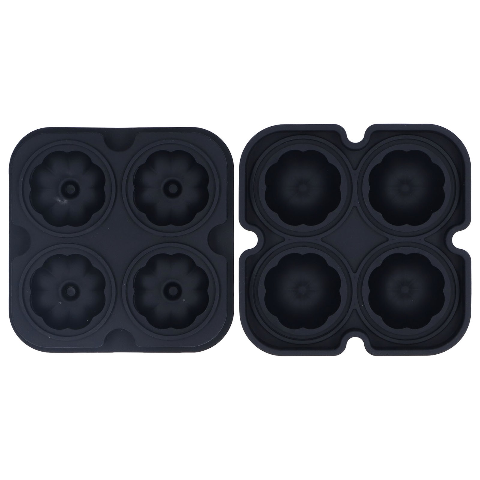 ✿ Pumpkin Ice Ball Mold 3D Pumpkin Shape Food Grade Silicone 4 Cells Easy