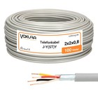 Telefonkabel J-Y(ST) Y 2X2X0,8 100m Ring Grau 4 Adern Fernmeldeleitung YSTY