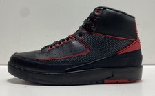 Nike Air Jordan 2 Retro Alternate 87 Black Gym Red Basketball Shoes Size 9