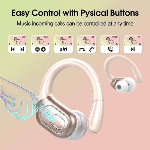 Aptkdoe Wireless Earbuds 75hrs Bluetooth 5.4 Headphone Sport 2025 Bluetooth E... - Picture 7 of 7