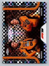 2025 Topps Chrome F1 #166 Lando Norris / Oscar Piastri Checker Flag Refractor