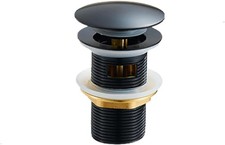 Pop-up Tub Drain Kit, Matte Black Tub Stopper for Freestanding Bathtub,