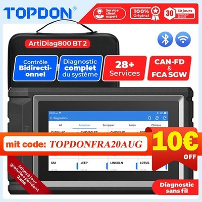 Scanner Diagnostic Auto Topdon ArtiDiag800 BT - 28 Fonctions Spéciales - Bluetooth - Écran Tactile 5.99" - Garantie 3 Ans