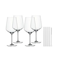 Nachtmann Set 4 Spritz Cocktail GläSer Aus Kristall 640Ml Mit 4 Strohhalmen