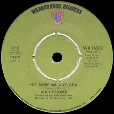 Alice Cooper - No More Mr. Nice Guy / Raped And Freezin', 7", (Vinyl)