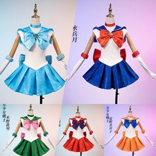 Sailor Moon Tsukino Usagi Mizuno Ami Hino Rei Cosplay Costume Skirt Gloves Dress
