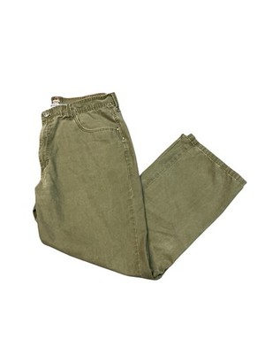 RedHead Men s Olive Green Carpenter Work Pants 38x30 Relaxed Fit Utility Canvas